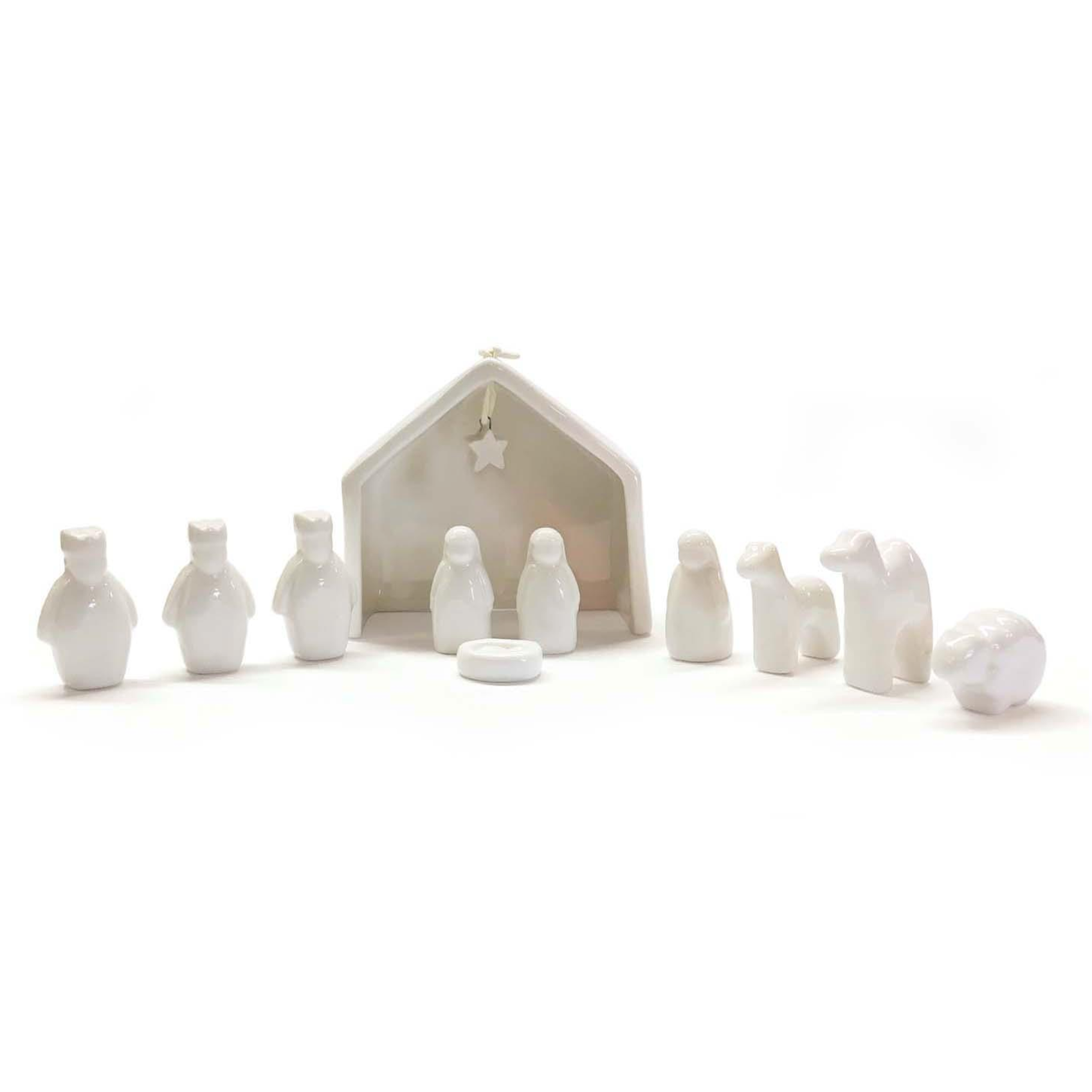11 Pc Miniature Nativity Scene Set in Gift Box Designed by East of India-CUPCAKES & CARTWHEELS-Little Giant Kidz