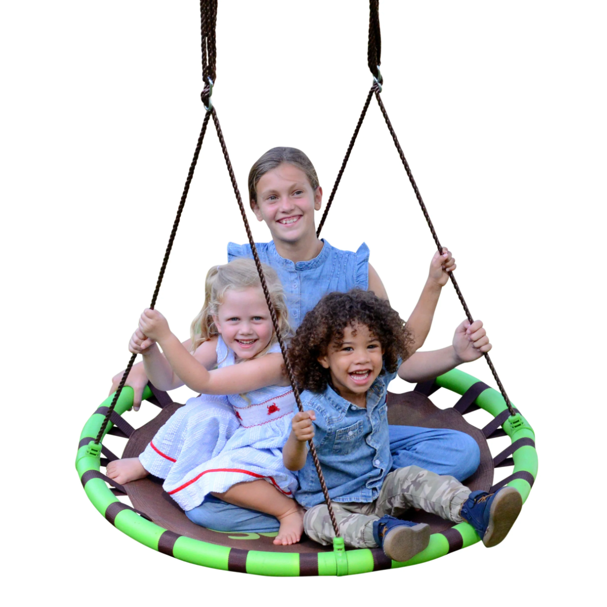 40" Orbit, Mesh-Padded Saucer Tree Swing-Flybar-Little Giant Kidz