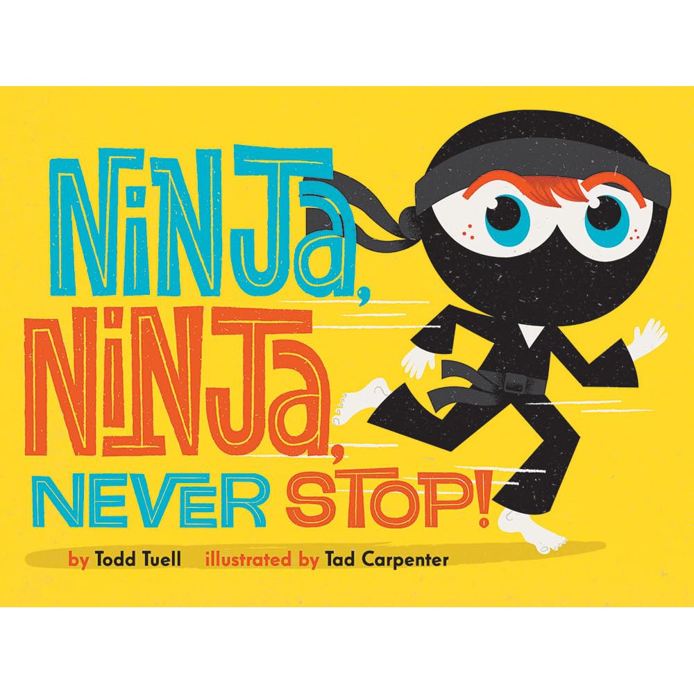 Abrams Books: Ninja, Ninja, Never Stop! (Board Book)-ABRAMS BOOKS-Little Giant Kidz