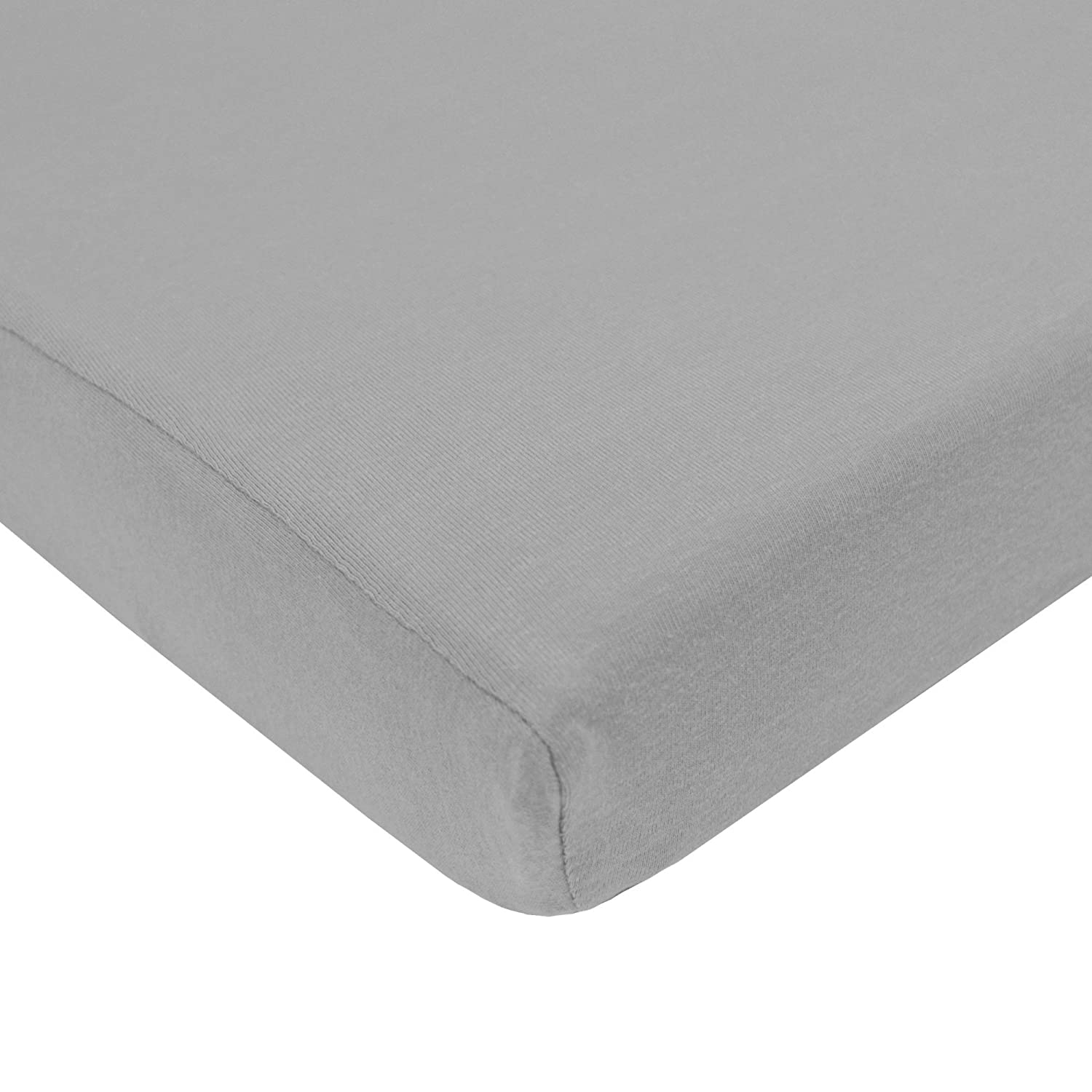 American Baby Co. 100% Organic Cotton Fitted Crib Sheet - Gray-ABC-Little Giant Kidz