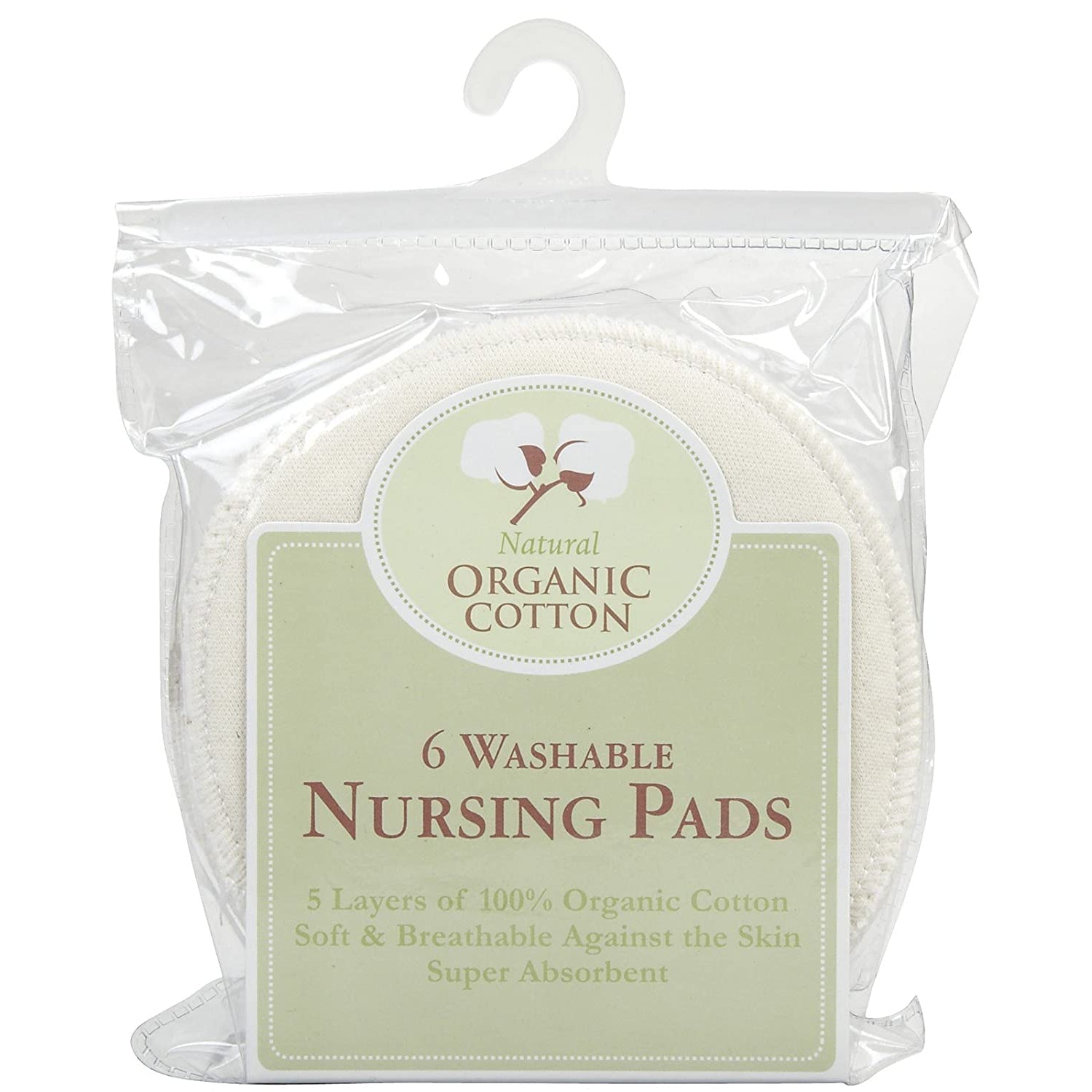 American Baby Co. Organic Cotton Washable Nursing Pads (Set of 6)