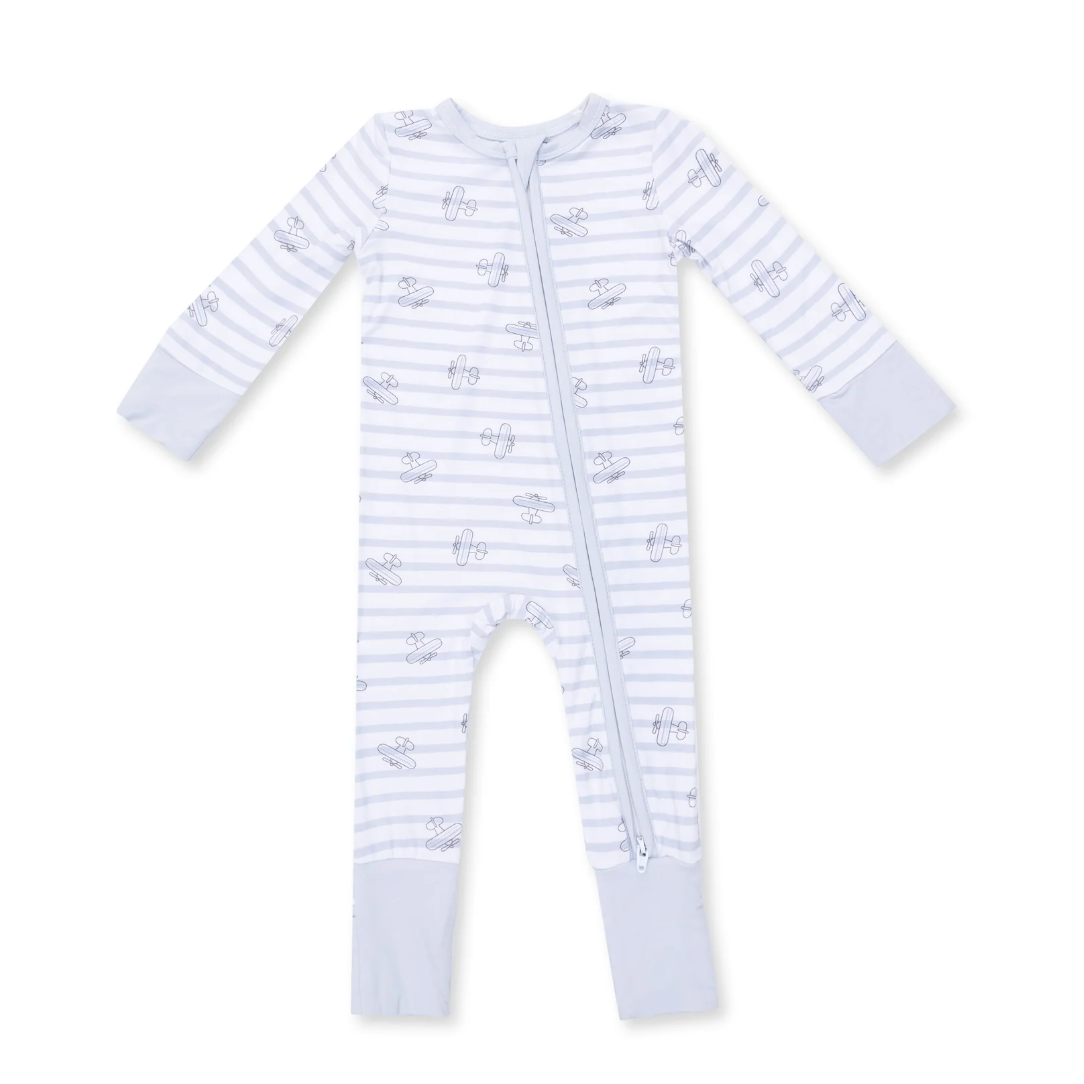Angel Dear Airplane Stripe - Convertible Romper-Angel Dear-Little Giant Kidz