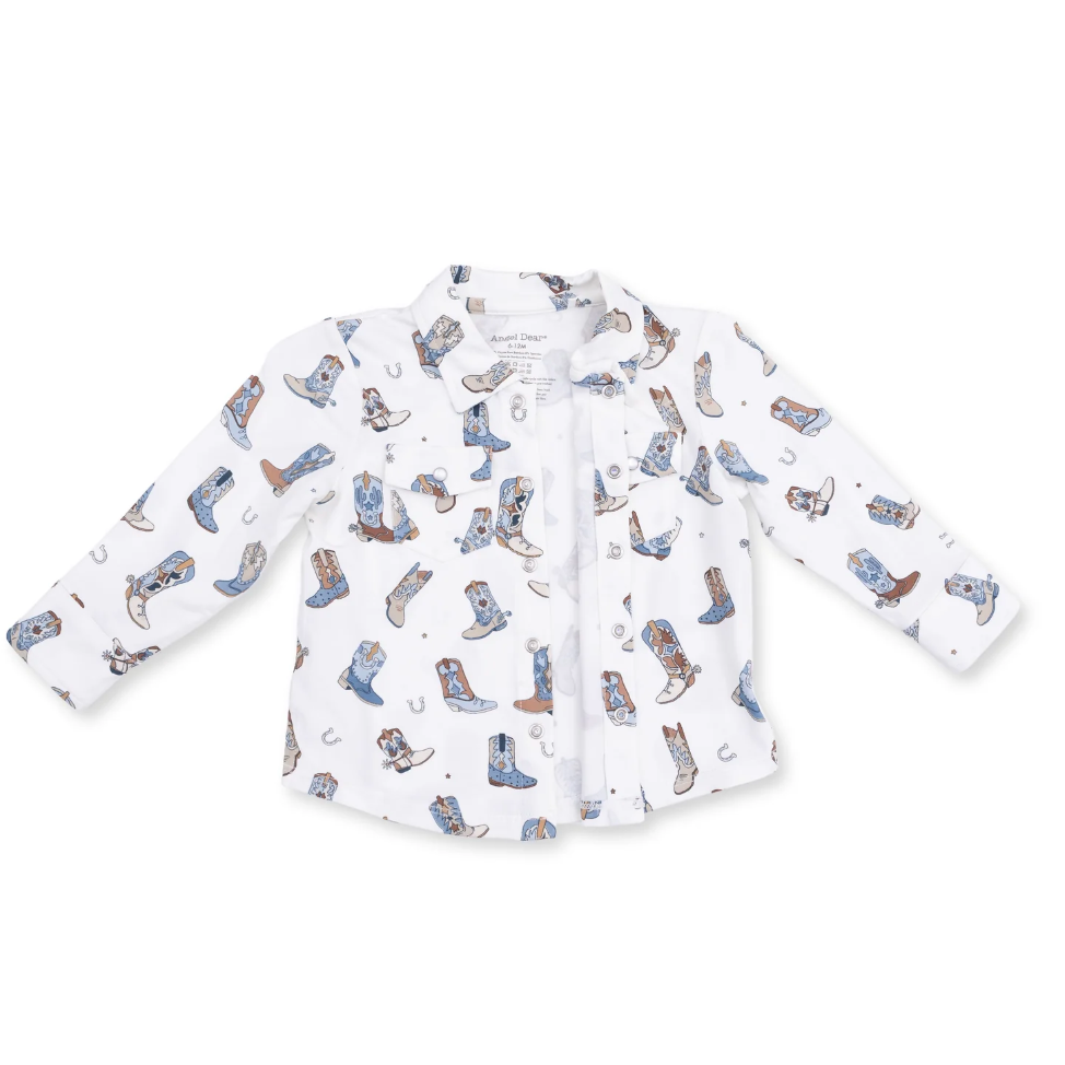 Angel Dear Buckaroo Boots - The Hank Shirt-Angel Dear-Little Giant Kidz