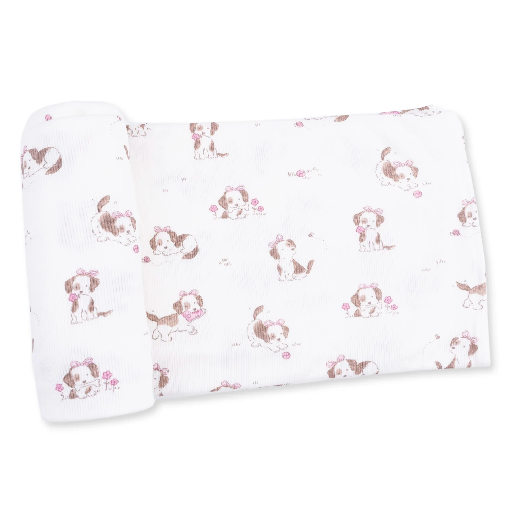 Angel Dear Explorer Puppy Pink - Swaddle Blanket-Angel Dear-Little Giant Kidz