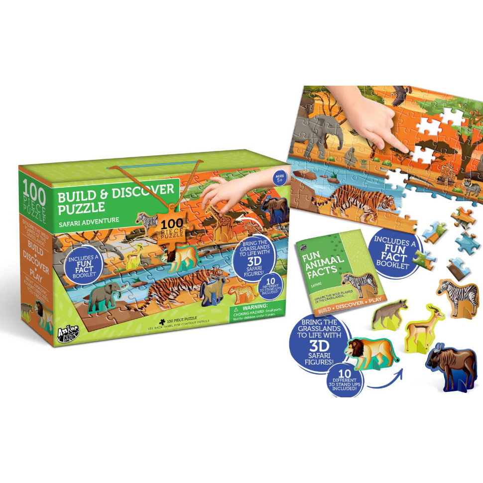 Anker Play Build & Discover Puzzle - Safari Adventure-Anker Play Products-Little Giant Kidz