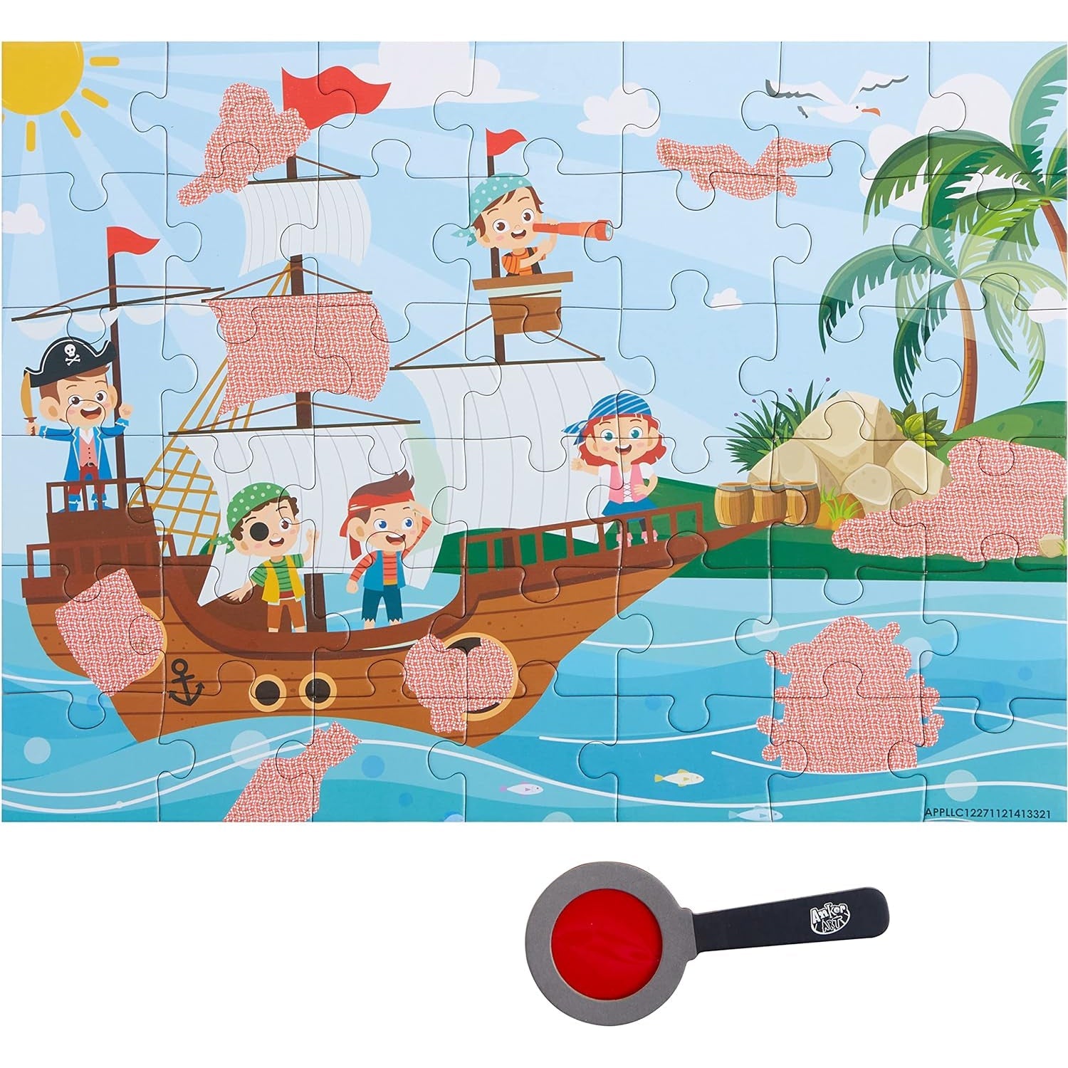 Anker Play Secret Reveal Puzzle Boy - Pirate Treasure Hunt-Anker Play Products-Little Giant Kidz