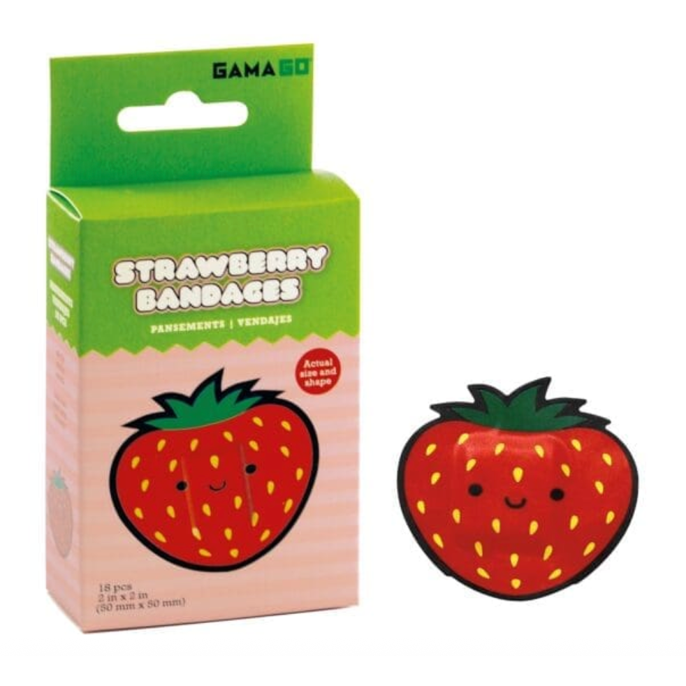 Aquarius, Gamago, Rocks Saws Strawberry Adhesive Bandages-Aquarius, Gamago, Rocks Saws-Little Giant Kidz