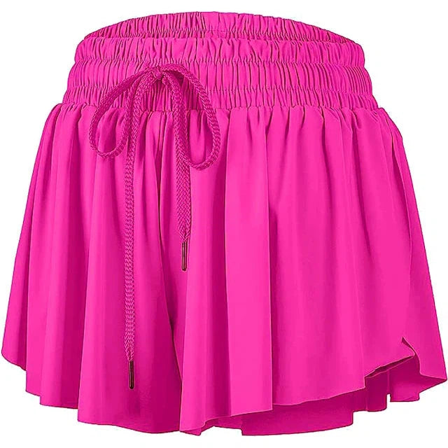 Azarhia Butterfly Flowy Shorts - Magenta-AZARHIA-Little Giant Kidz