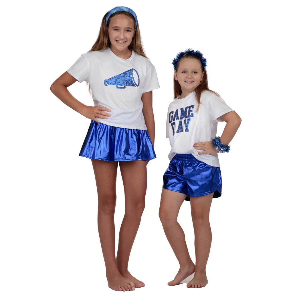 Azarhia Game Day Boxy Sequin Tee - Royal-AZARHIA-Little Giant Kidz