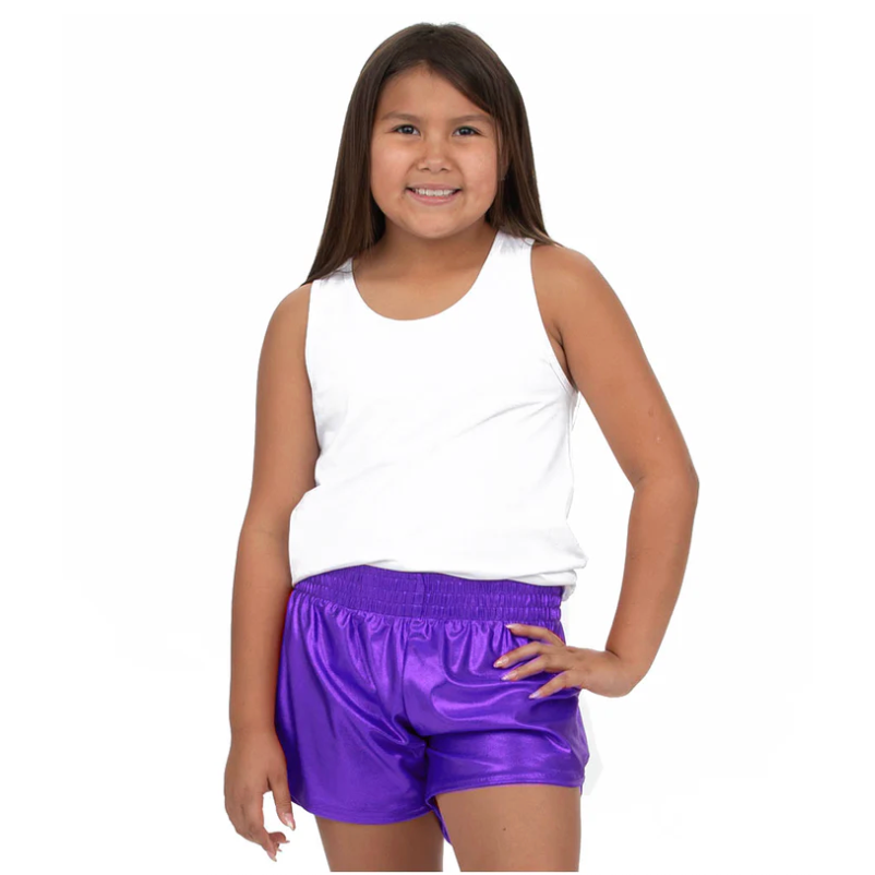 Azarhia Steph Shorts - Metallic Purple-AZARHIA-Little Giant Kidz