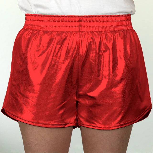 Azarhia Steph Shorts - Metallic Red-AZARHIA-Little Giant Kidz