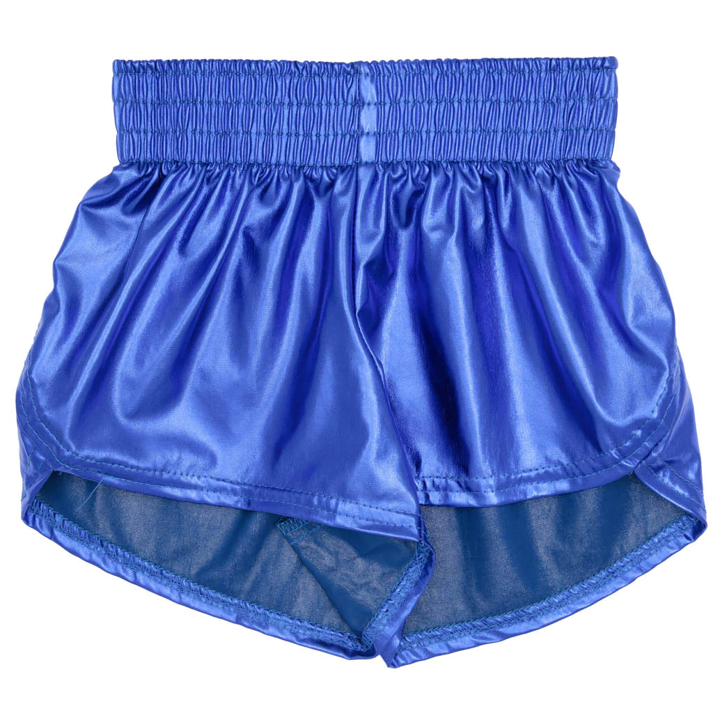 Azarhia Steph Shorts - Metallic Royal-AZARHIA-Little Giant Kidz