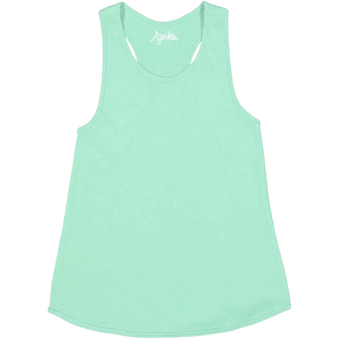 mint green tank top dress Azarhia Tank Top with Racer Back in Mint