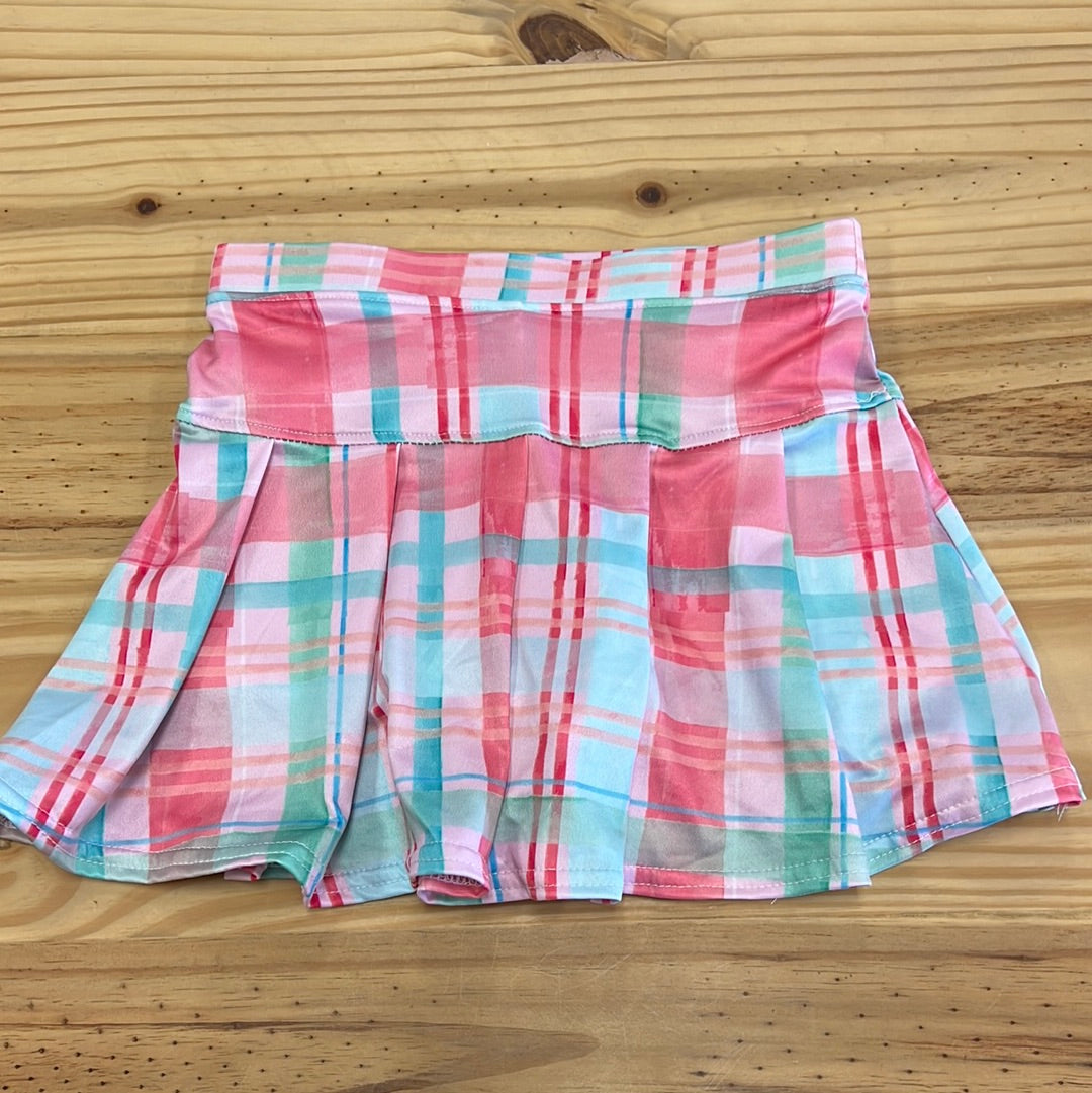 Azarhia Tennis Skort in Sangria Plaid-AZARHIA-Little Giant Kidz