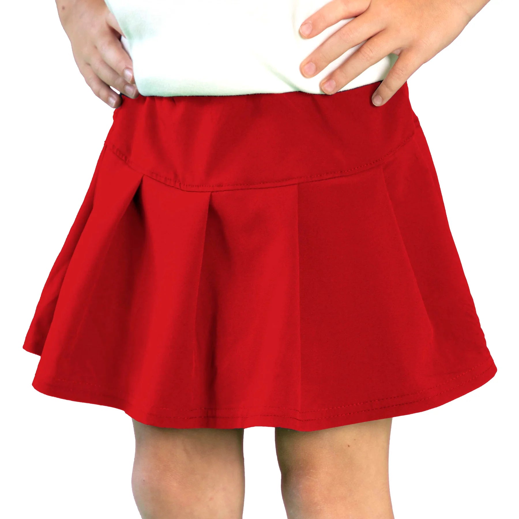 Azarhia Tennis Skort in Solid Red-AZARHIA-Little Giant Kidz