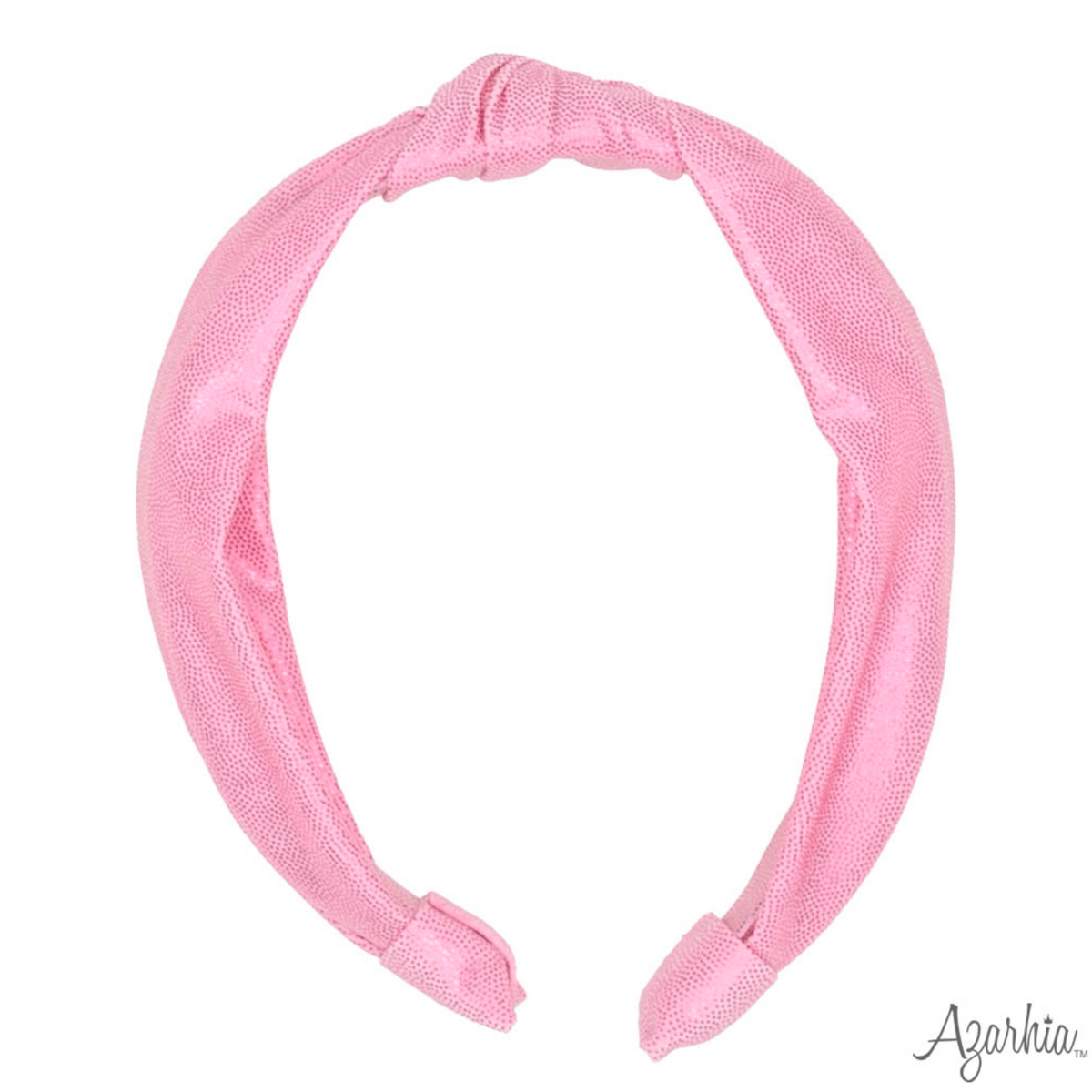 Azarhia Top Knot Headband-Shimmer Pink