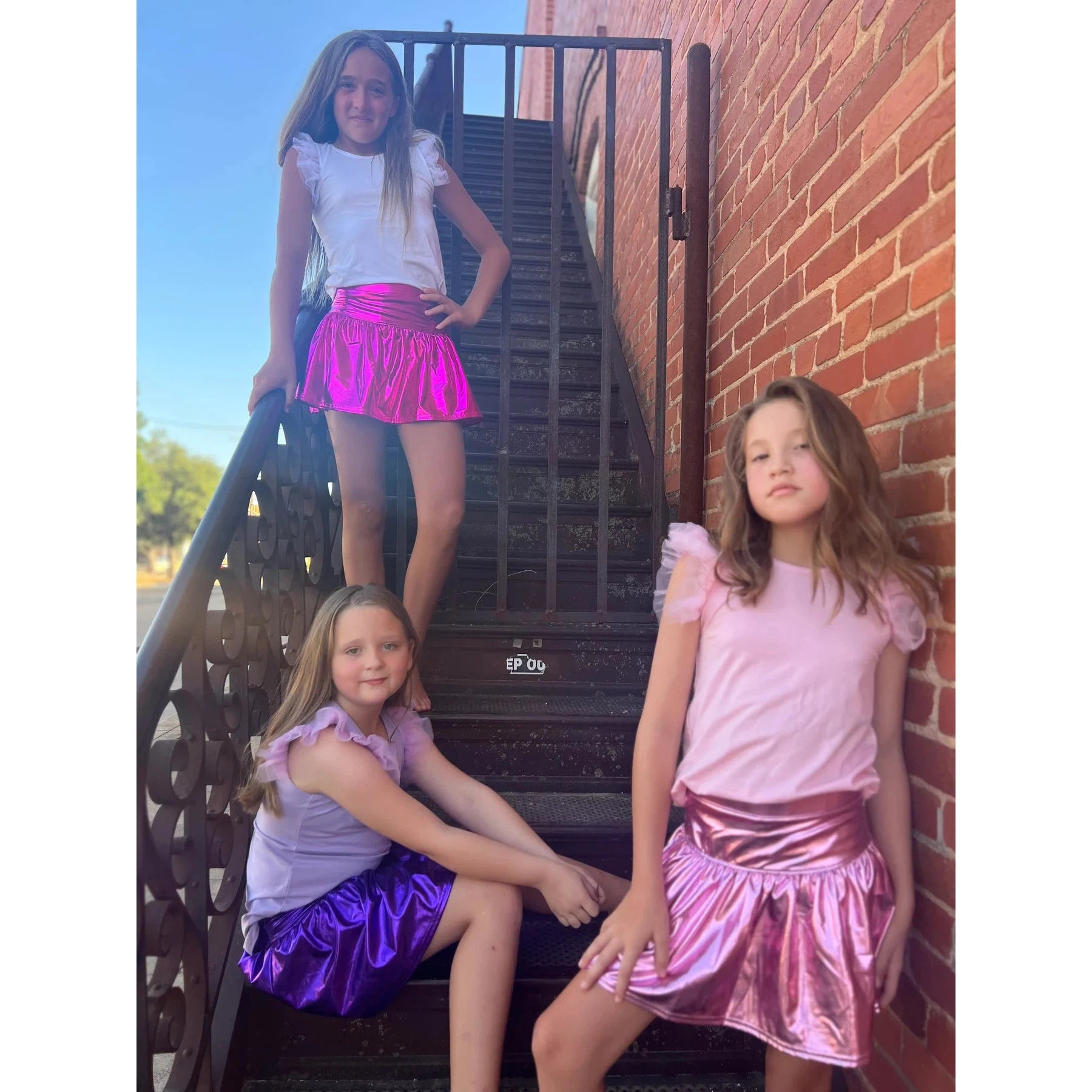 Azarhia Tulle Ruffle Shirt - Pink-AZARHIA-Little Giant Kidz