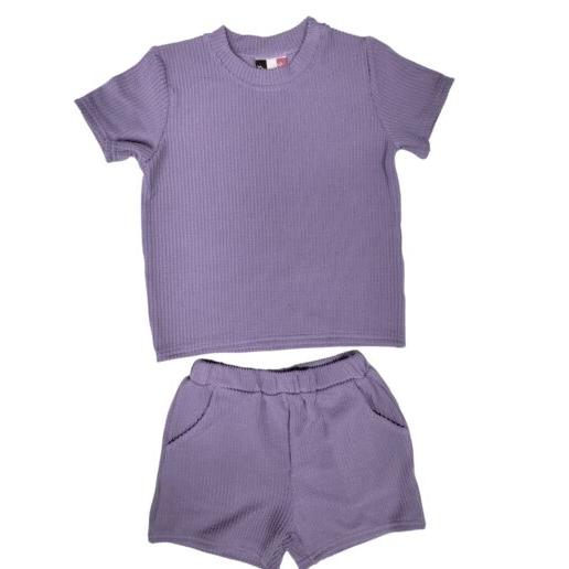 BANANA SPLIT Ember Short Set- Purple-BANANA SPLIT-Little Giant Kidz