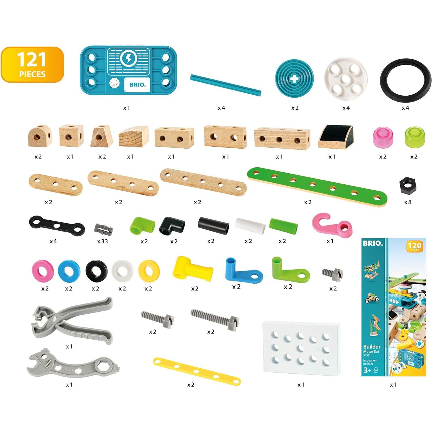 BRIO Builder Motor Set - 121 Pieces-BRIO-Little Giant Kidz