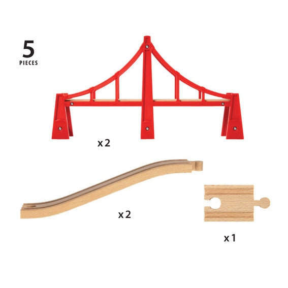 BRIO Double Suspension Bridge-BRIO-Little Giant Kidz