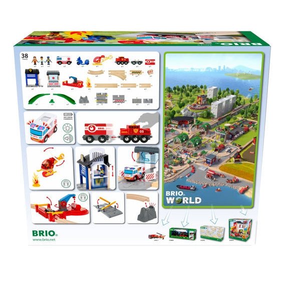BRIO Rescue Team Train Set-BRIO-Little Giant Kidz