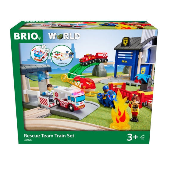 BRIO Rescue Team Train Set-BRIO-Little Giant Kidz