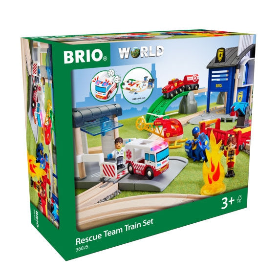 BRIO Rescue Team Train Set-BRIO-Little Giant Kidz