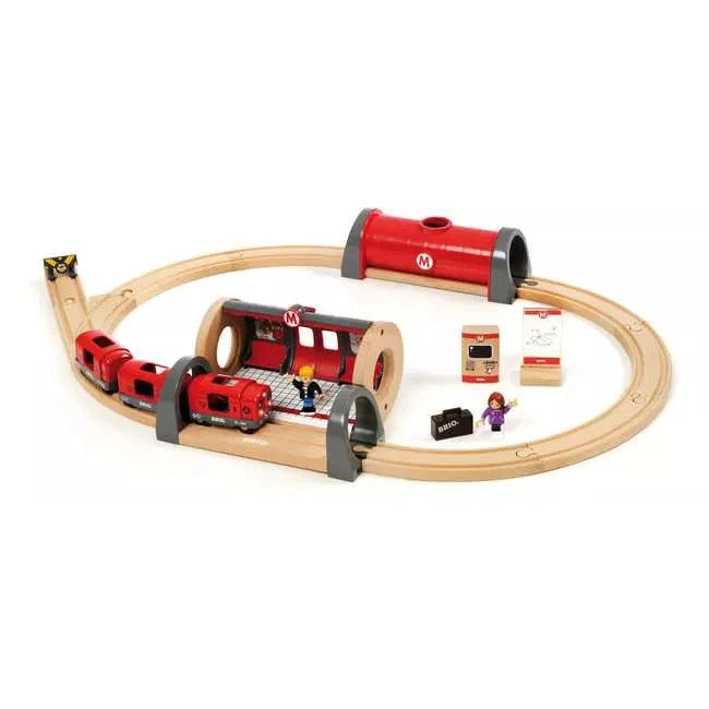 BRIO World Metro Railway Set-BRIO-Little Giant Kidz