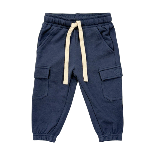 Baby Sprouts Boy'S Cargo Pants Nightfall Blue-Baby Sprouts-Little Giant Kidz