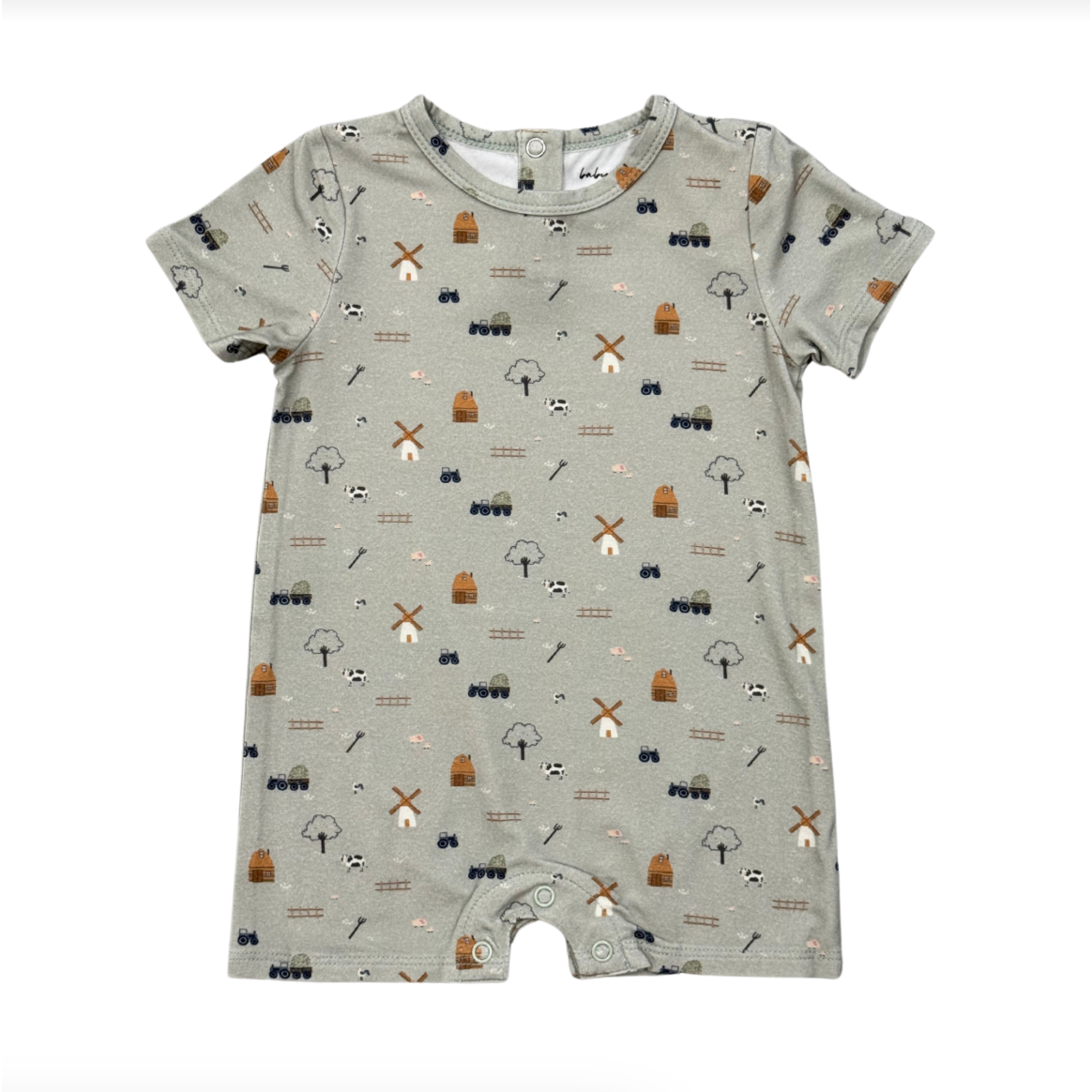 Baby Sprouts Boy's Tee Romper- Farm-Baby Sprouts-Little Giant Kidz