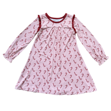 Baby Sprouts Girls Night Gown- Candy Cane-Baby Sprouts-Little Giant Kidz
