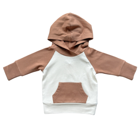 Baby Sprouts Girls Raglan Hoodie- Caramel-Baby Sprouts-Little Giant Kidz