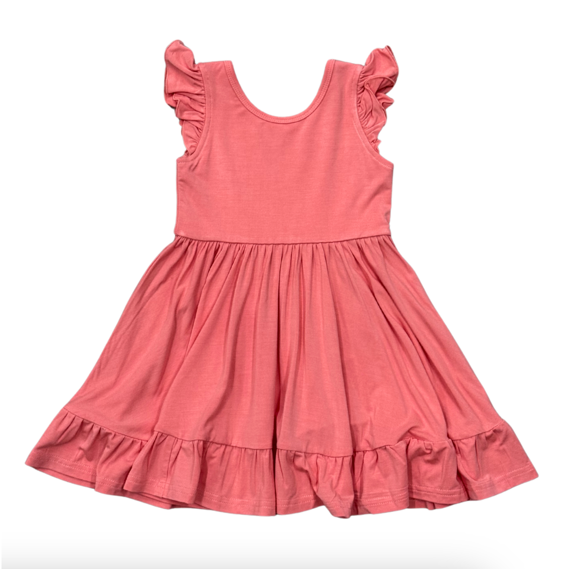 Baby Sprouts Girl's Sleeveless Twirl Dress- Strawberry Ice-Baby Sprouts-Little Giant Kidz