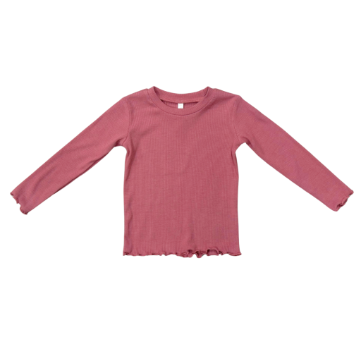 Baby Sprouts Lettuce Hem Tee Mesa Rose-Baby Sprouts-Little Giant Kidz
