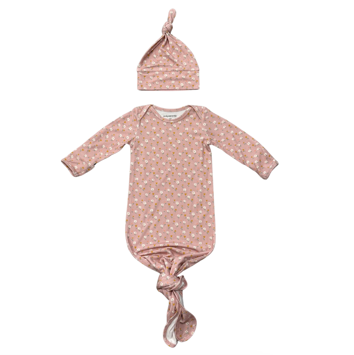 Baby Sprouts Newborn Knotted Sleeper Set- Mini Daisy-Baby Sprouts-Little Giant Kidz