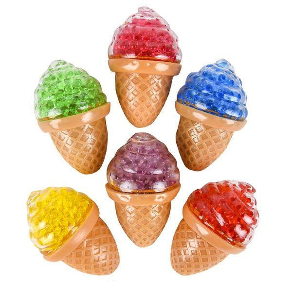 Beaded Squish Ice Cream Cones - Assorted Colors-JEANNIE'S ENTERPRISES INC.-Little Giant Kidz