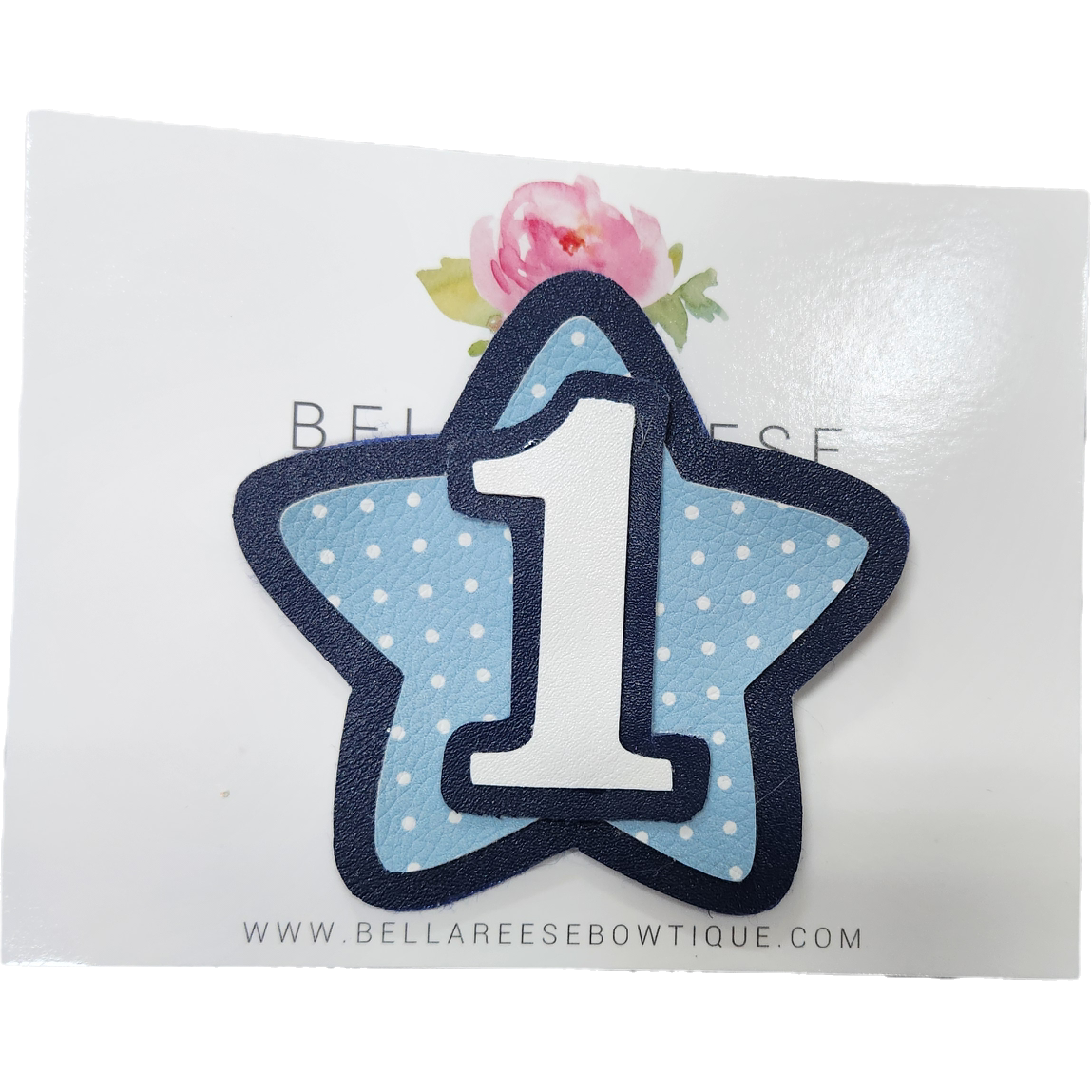 Bella Reese Bowtique Blue Dot Birthday Badge-BELLA REESE BOWTIQUE-Little Giant Kidz