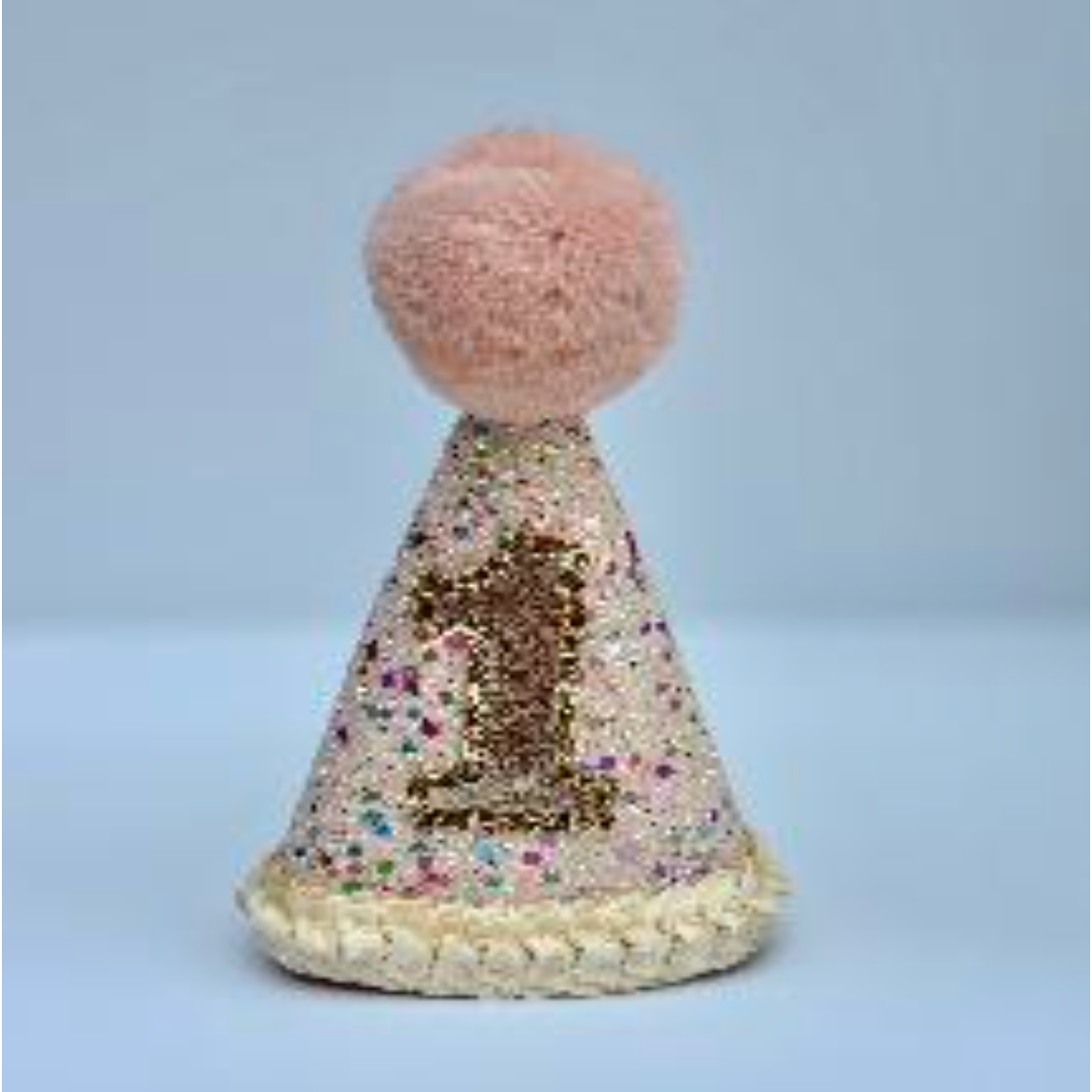 Bella Reese Bowtique Ivory Glitter Party Hat-Bella Reese Bowtique-Little Giant Kidz
