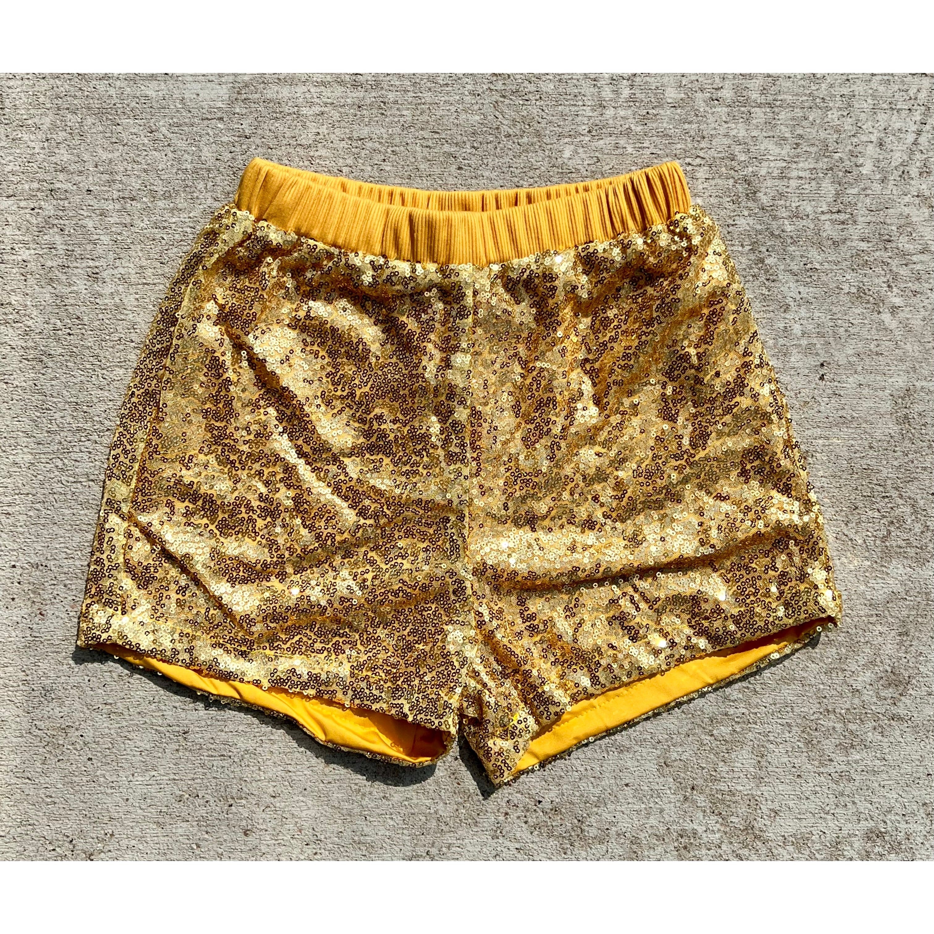 Blended Spirit Gold Sequins Shorts-Blended Spirit-Little Giant Kidz