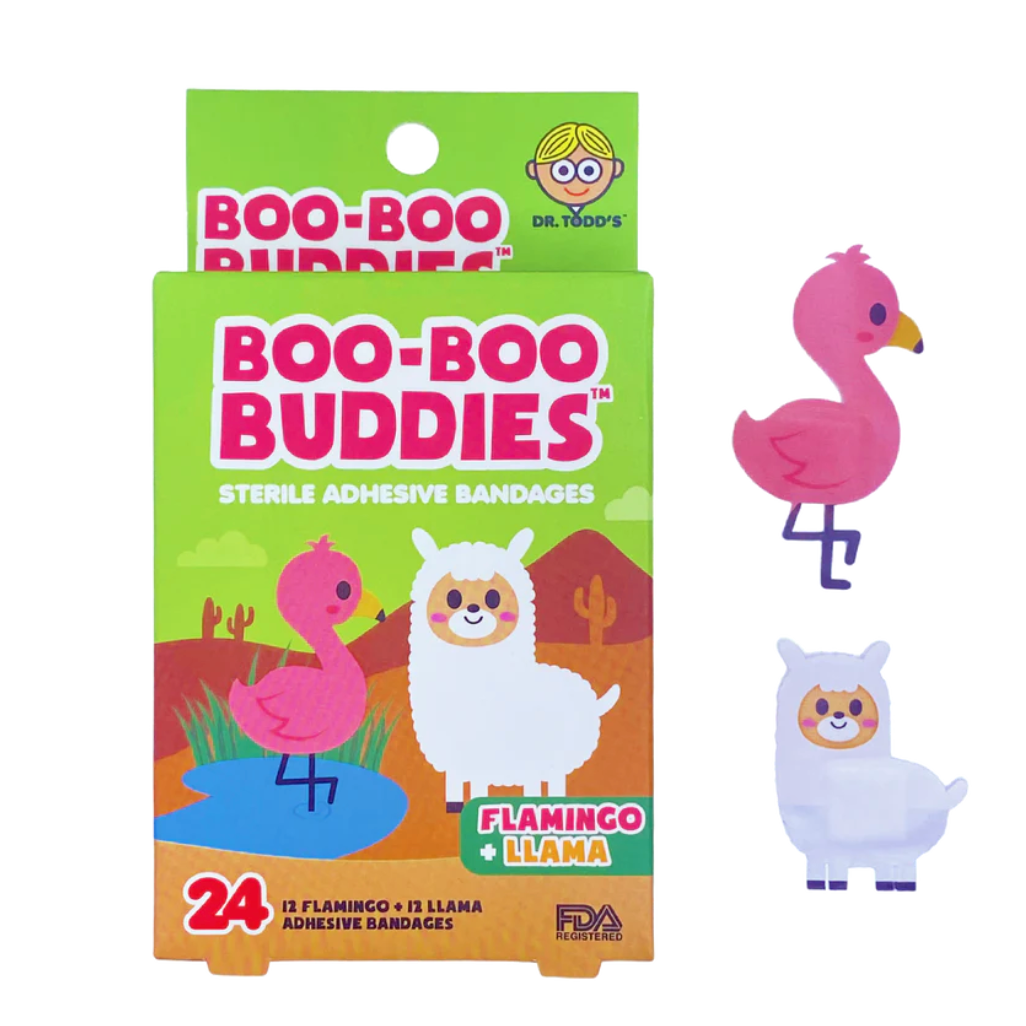 Boo-Boo Buddies Sterile Adhesive Bandages - Flamingo + Llama-BOO-BOO BUDDIES-Little Giant Kidz