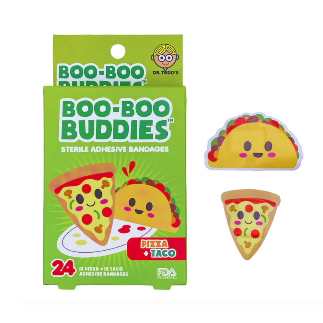 Boo-Boo Buddies Sterile Adhesive Bandages - Pizza + Taco-BOO-BOO BUDDIES-Little Giant Kidz