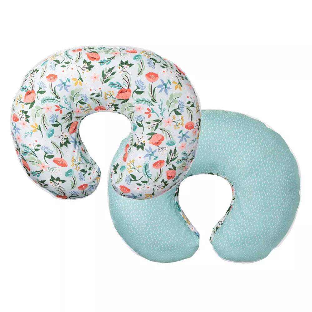 Boppy Premium Original Support Cover - Mint Flower Shower-BOPPY-Little Giant Kidz