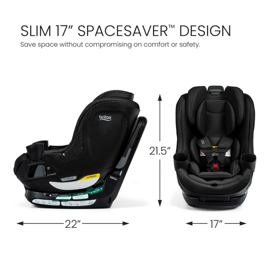 Britax® Galaxy360™ Slim Rotating Convertible Car Seat With SwivelSmooth™ - Raven Black-BRITAX-Little Giant Kidz