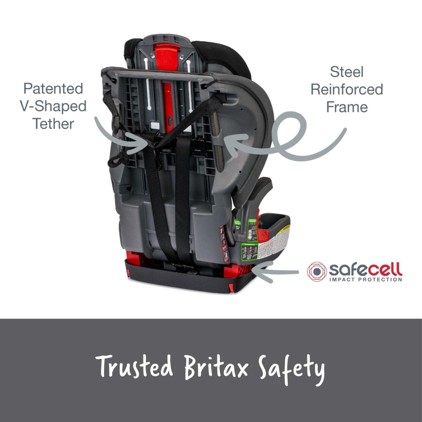 Britax Grow With You Harness-2-Booster - Mod Black SafeWash-BRITAX-Little Giant Kidz