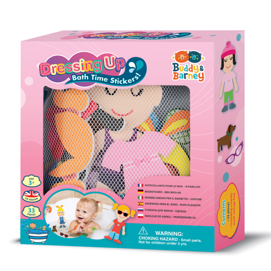 Buddy & Barney Bath Time Stickers -Dressing Up-Buddy & Barney-Little Giant Kidz