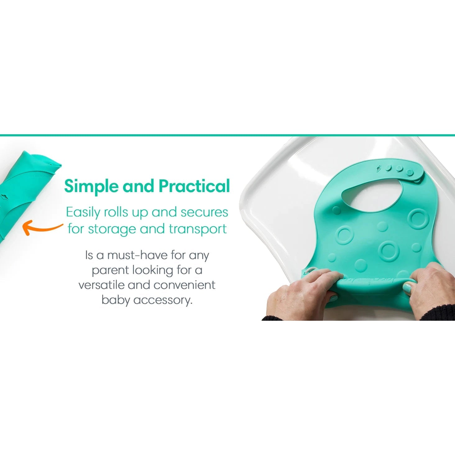 Busy Baby Bungee Bib & Tether System - Pewter-BUSY BABY-Little Giant Kidz