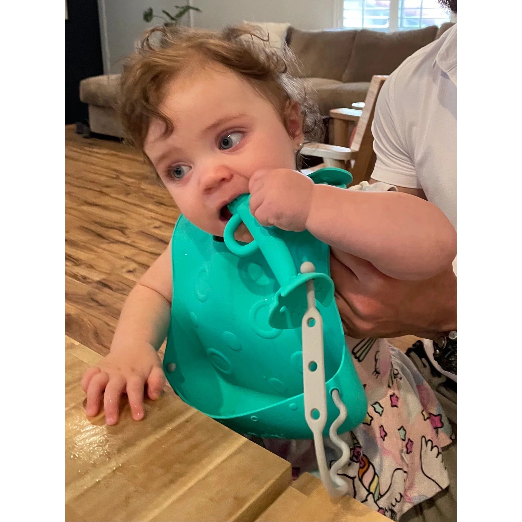 Busy Baby Bungee Bib & Tether System - Pewter-BUSY BABY-Little Giant Kidz