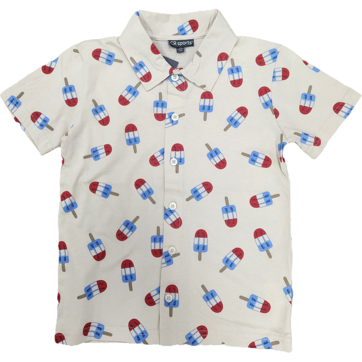 CR Sports Boys Popsicle Button Down Shirt-CR SPORTS-Little Giant Kidz