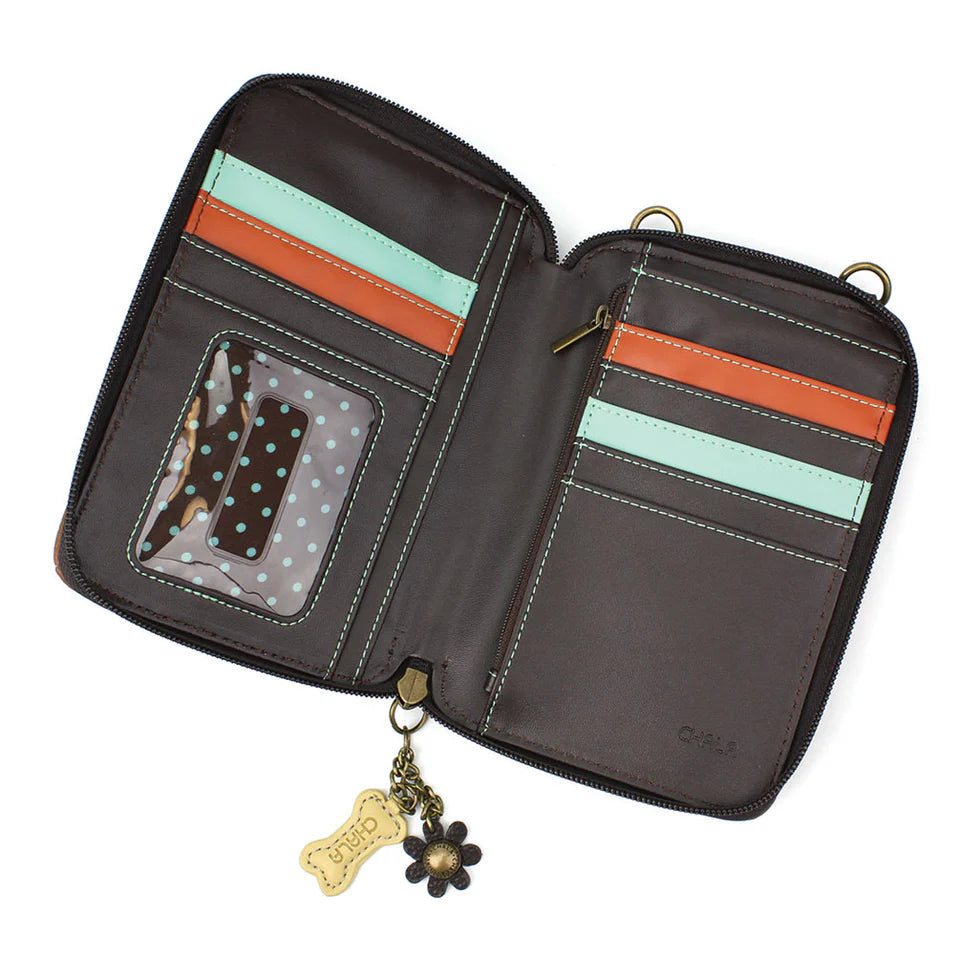 Chala Wallet Xbody - Ivory Paw Print (Brown)-Chala Group-Little Giant Kidz
