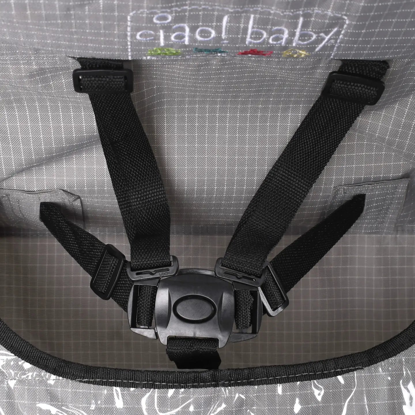 Ciao! Baby Portbable High Chair - Grey Check-Ciao! Baby-Little Giant Kidz